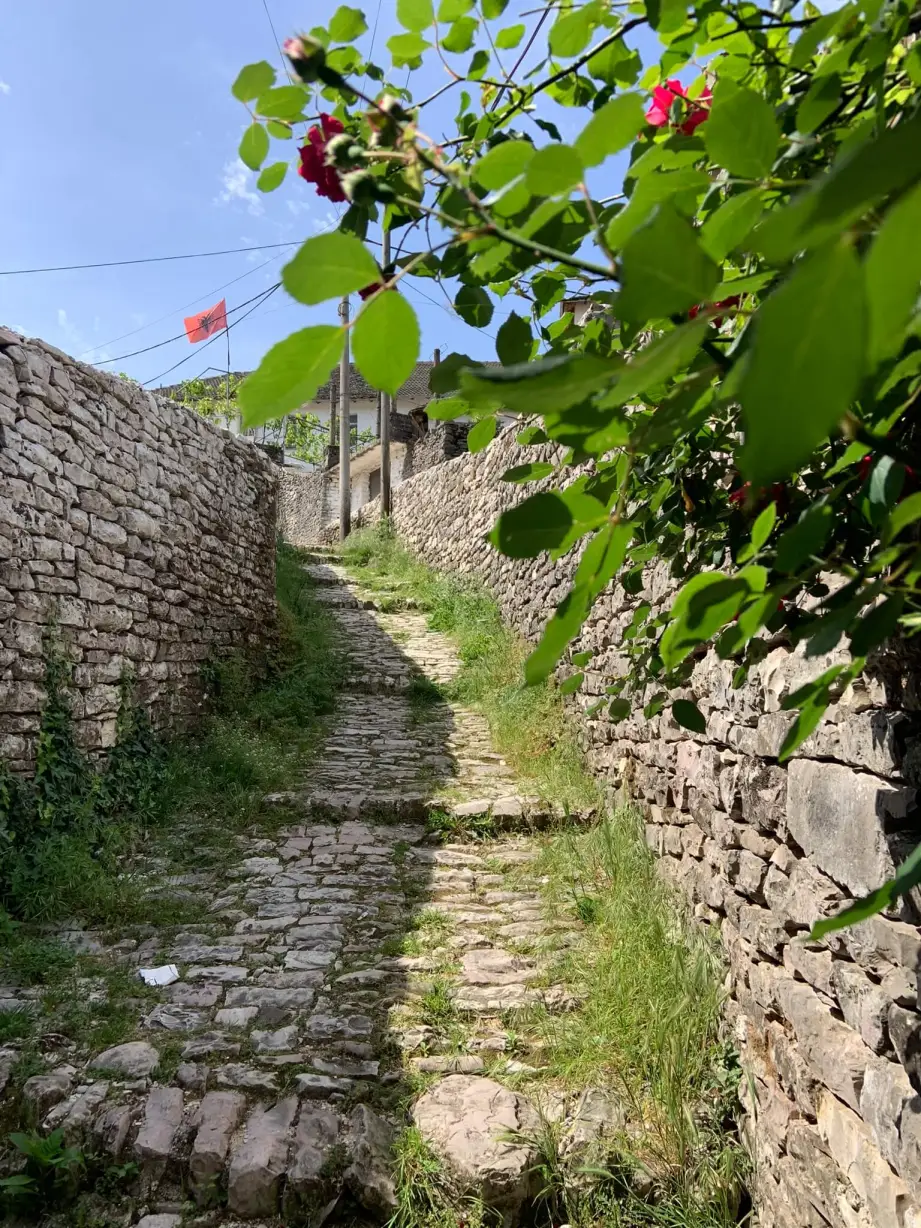 Alley of Gjirokaster in Albania